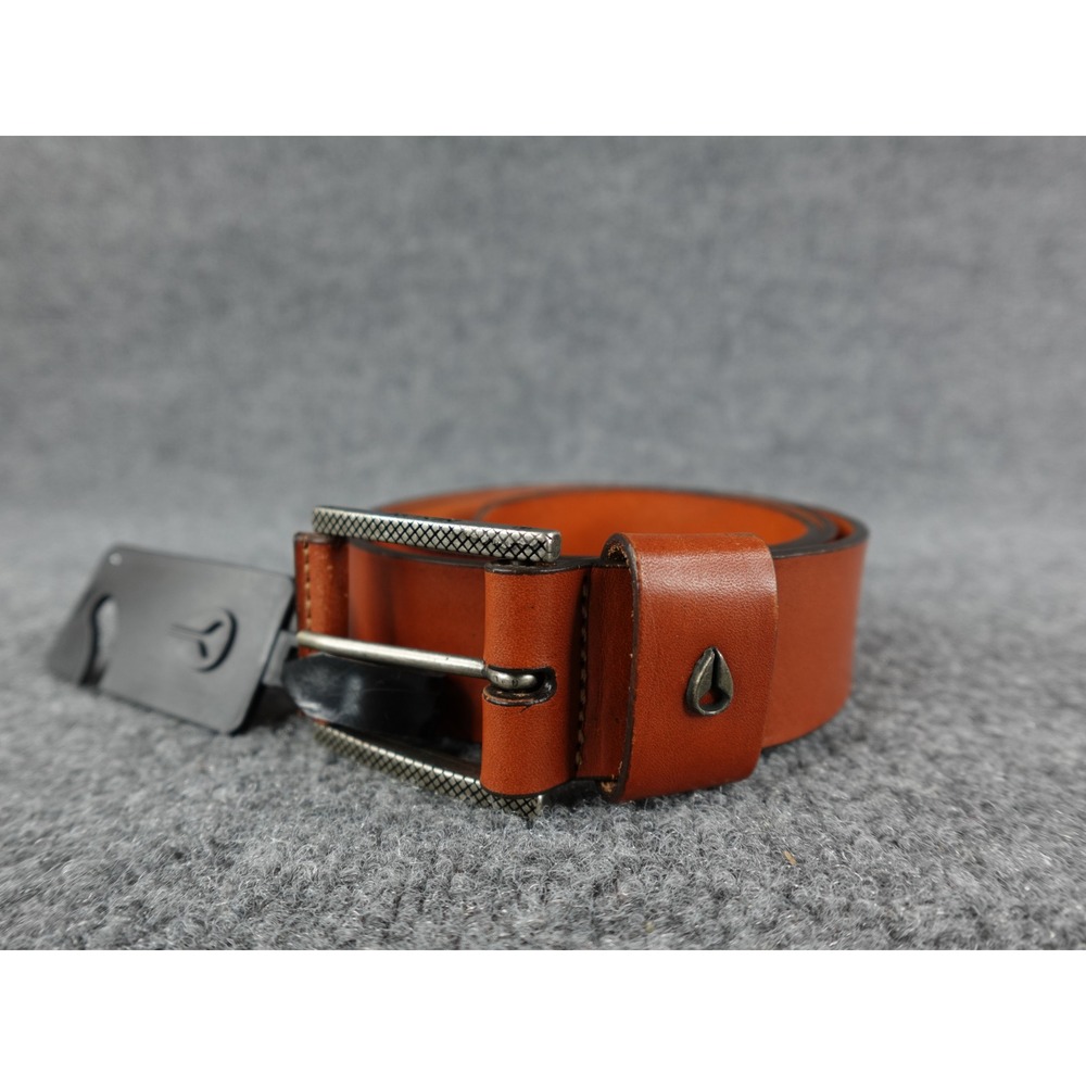 Nixon Americana Belt II Full‎ Grain Leather Brown Size M Mens